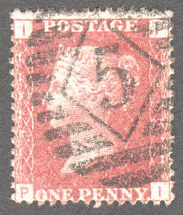 Great Britain Scott 33 Used Plate 212 - PI - Click Image to Close